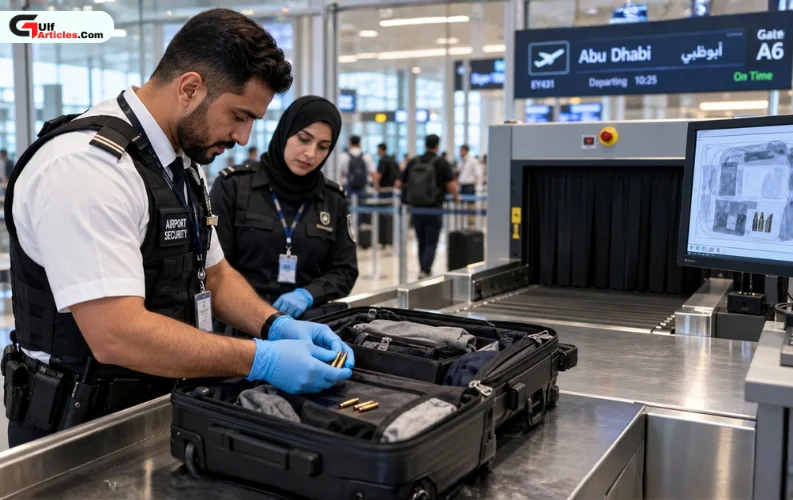 Abu Dhabi-Bound Passenger Stopped After Live Ammunition Found in Luggage